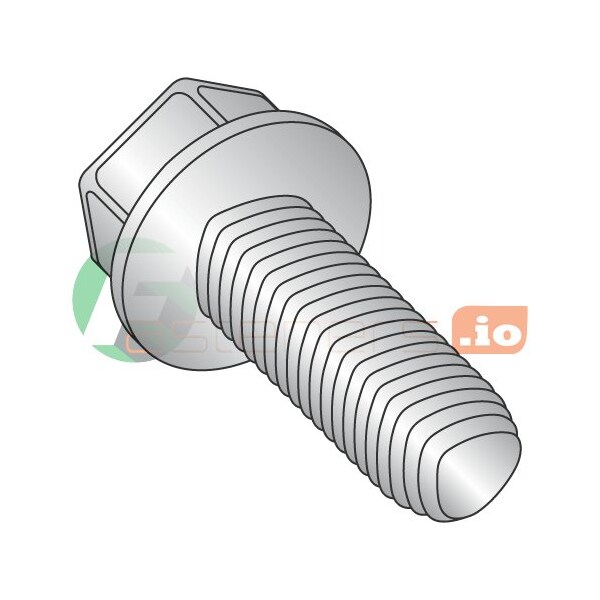 Newport Fasteners Thread Forming Screw, M5-0.80 x 12 mm, 18-8 Stainless Steel Hex Head Hex Drive, 2500 PK 457591 - main